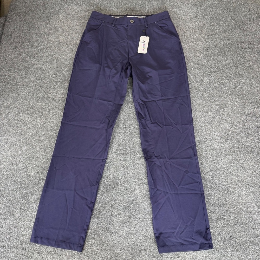 Royal & Awesome Mens Golf Chino Pants 30x30 Navy Performance Stretch Athletic
